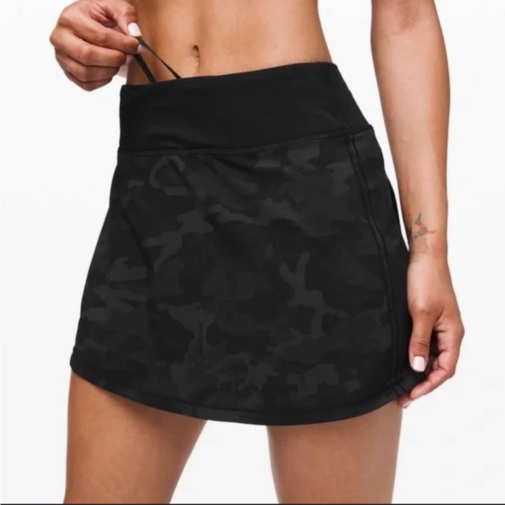 🦋Lululemon Camo Athletic Pace Rival Skirt with shorts